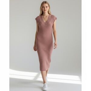 NWT By Together large knit vneck midi dress size size S